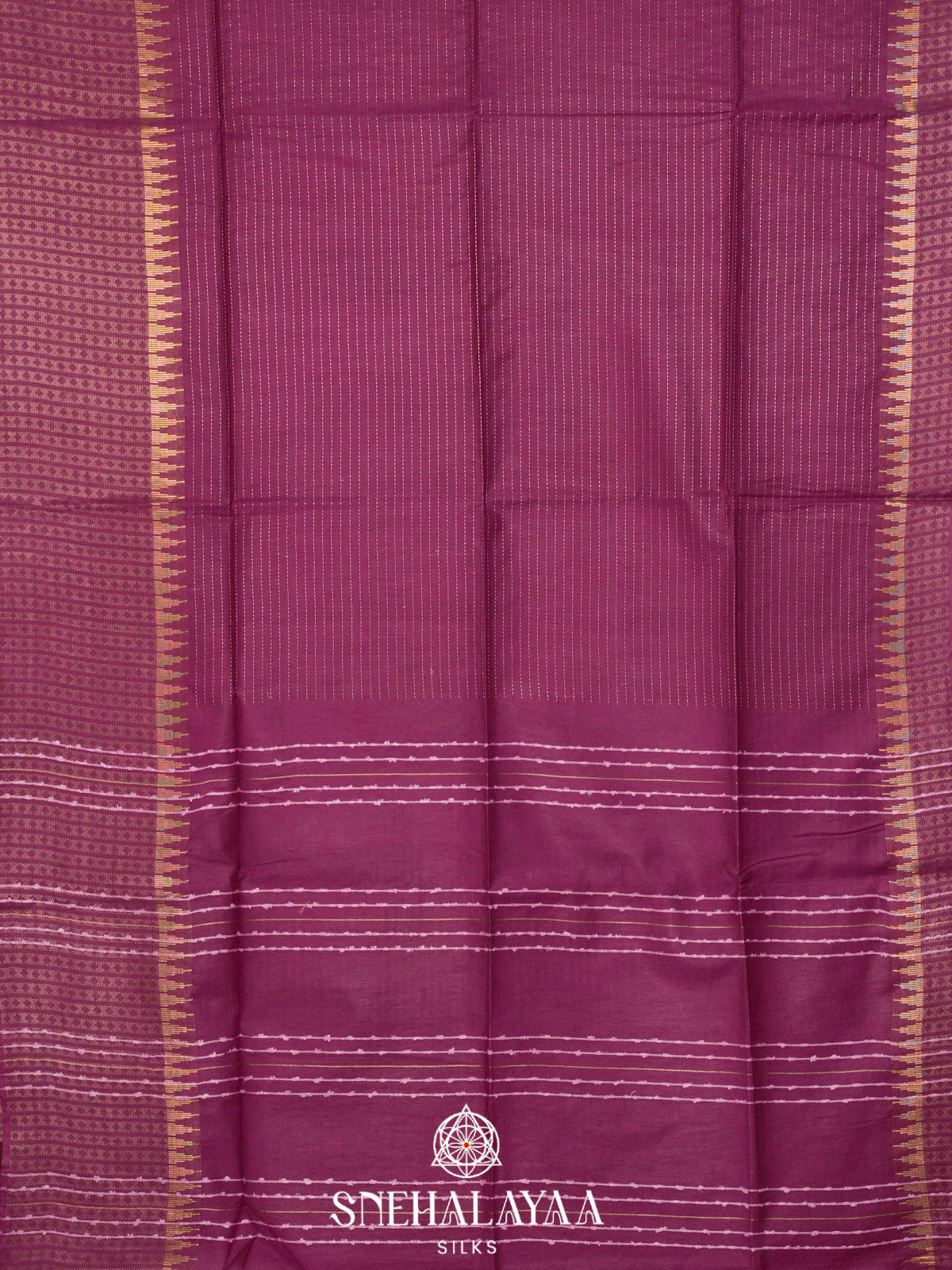 Magenta Bamboo Silk Saree