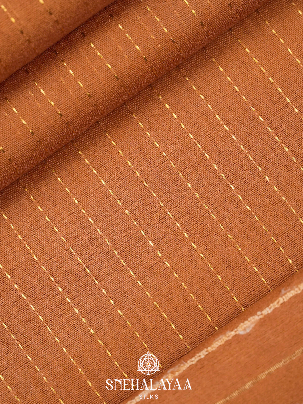 Copper Brown Bamboo Silk Saree