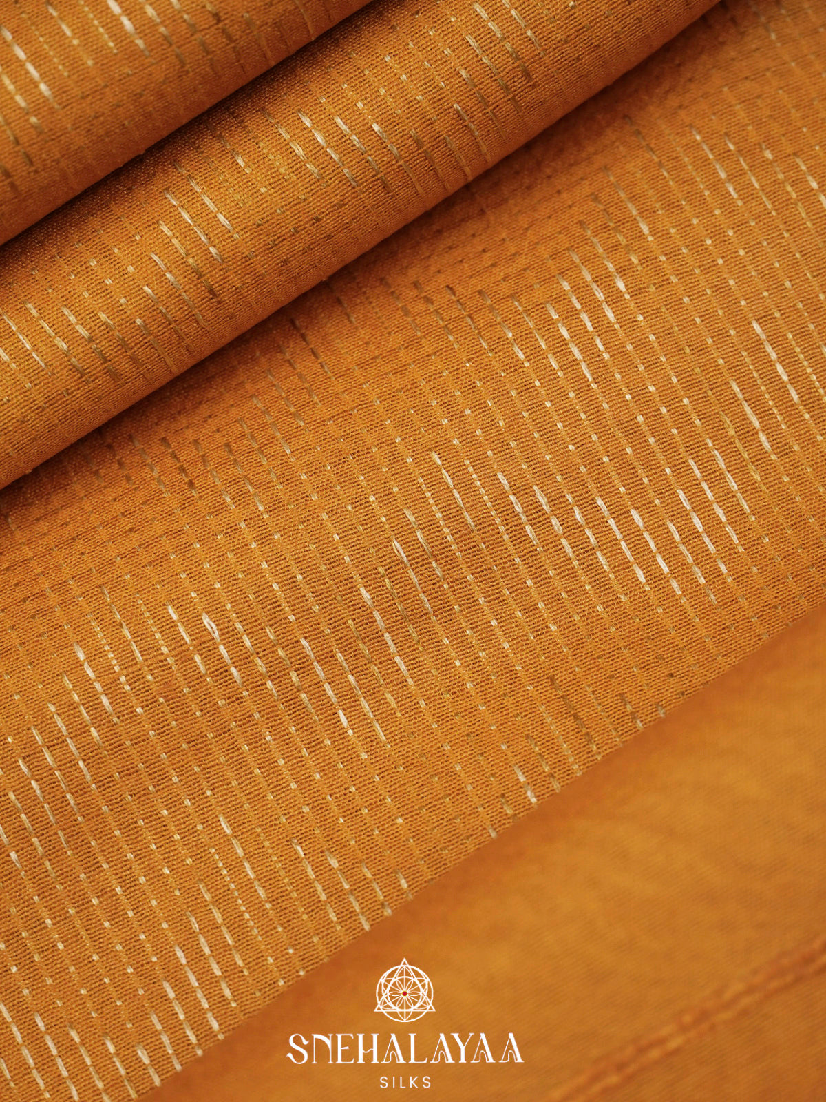Orange Bamboo Silk Saree