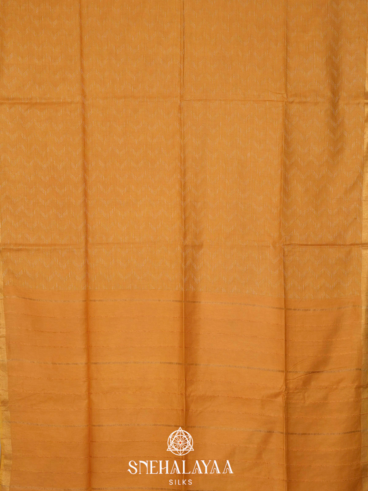 Orange Bamboo Silk Saree