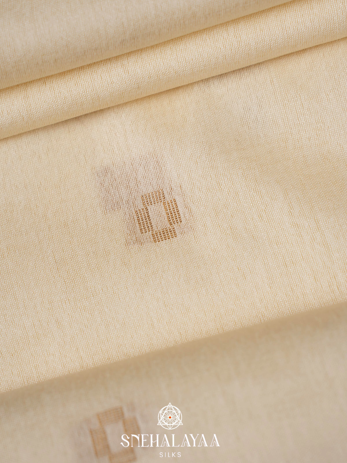 Ivory Bamboo Silk Saree