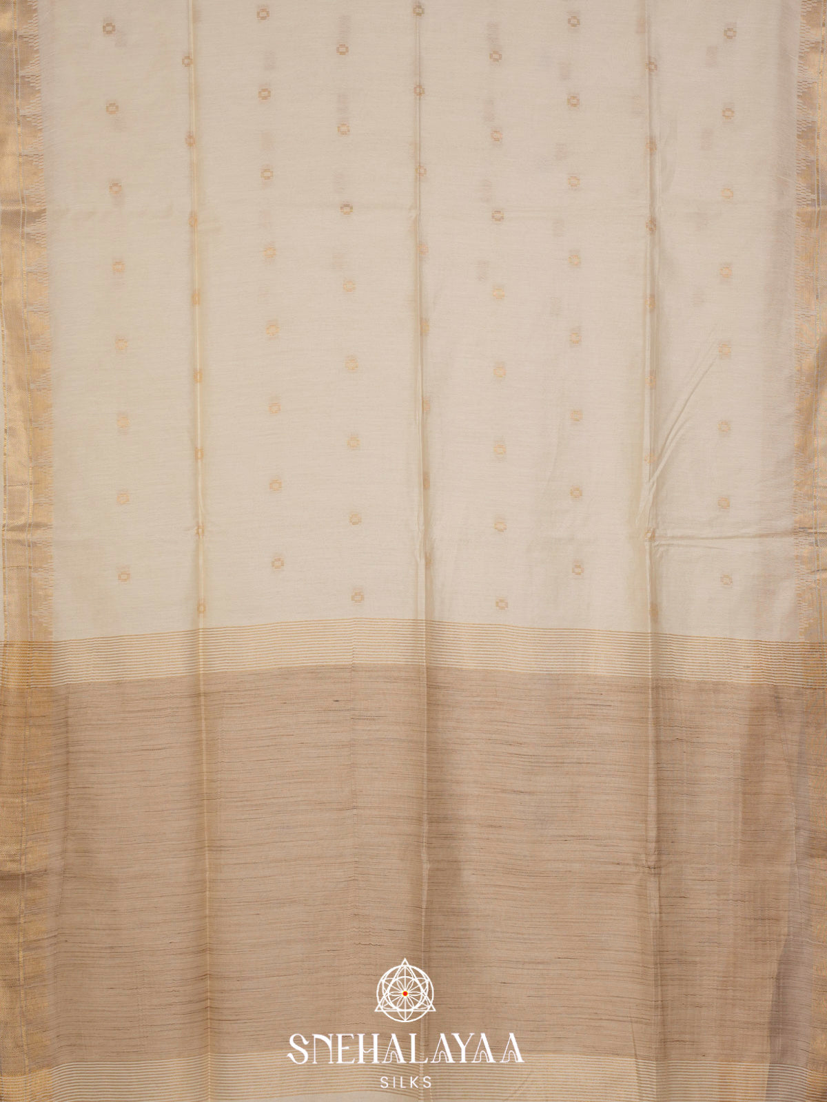 Ivory Bamboo Silk Saree