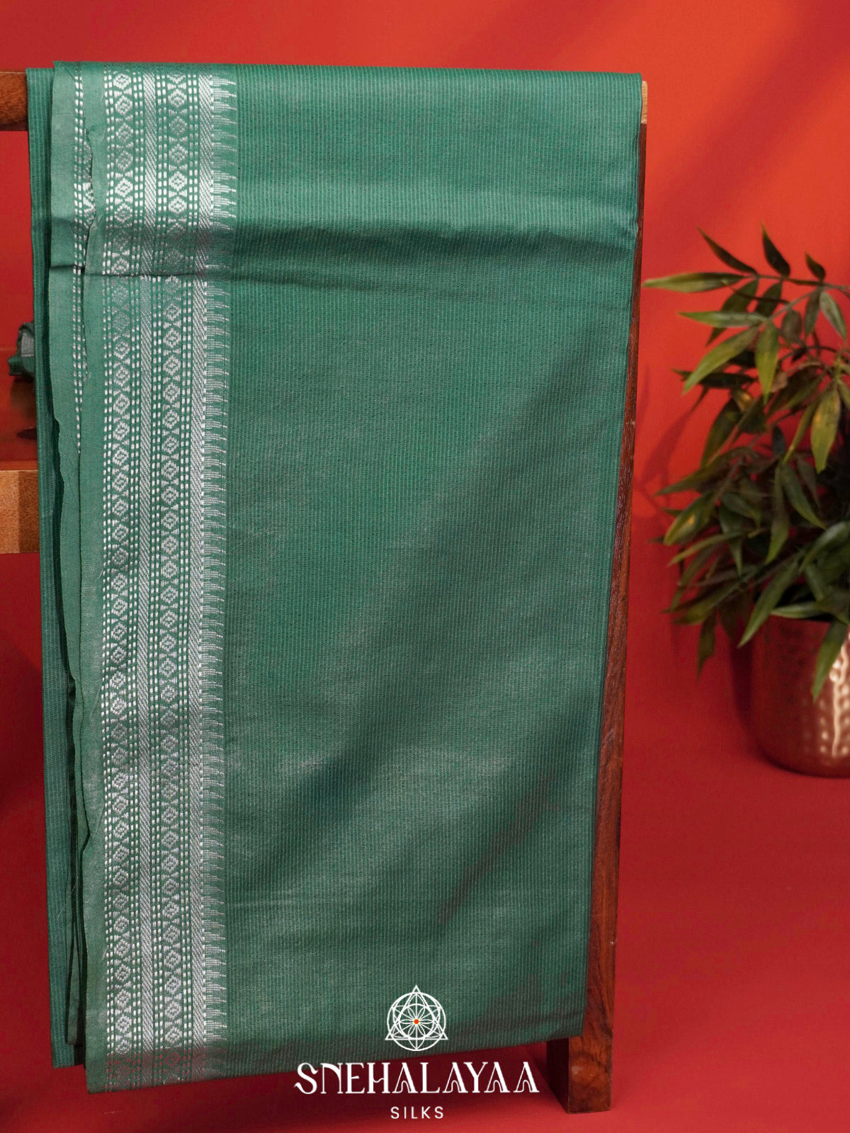 Green Bamboo Silk Saree