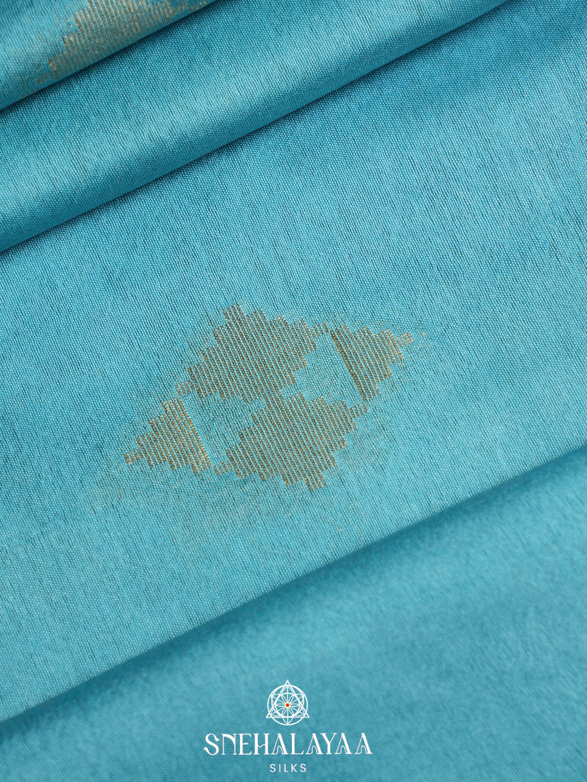 Sky Blue Bamboo Silk Saree