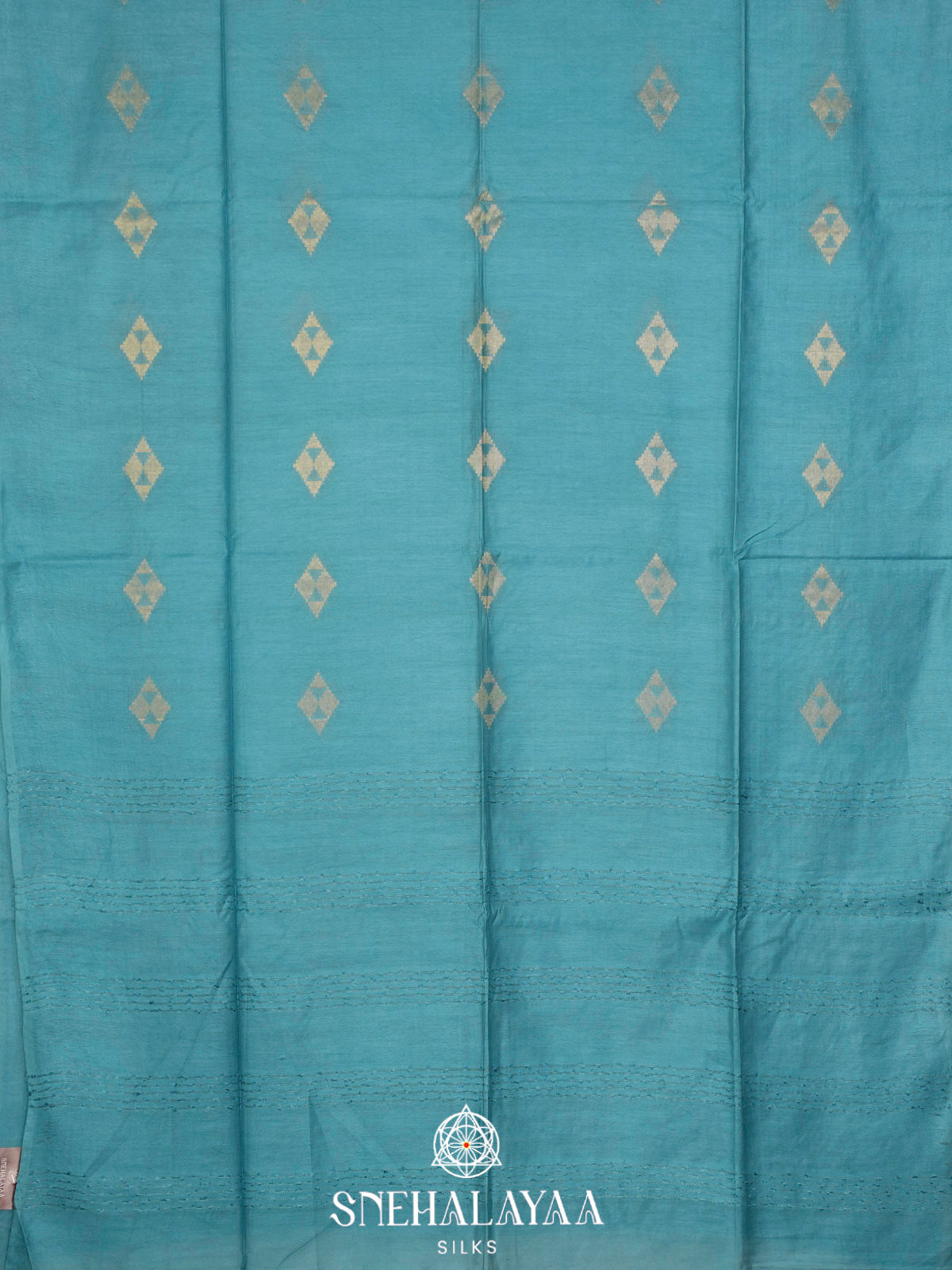 Sky Blue Bamboo Silk Saree