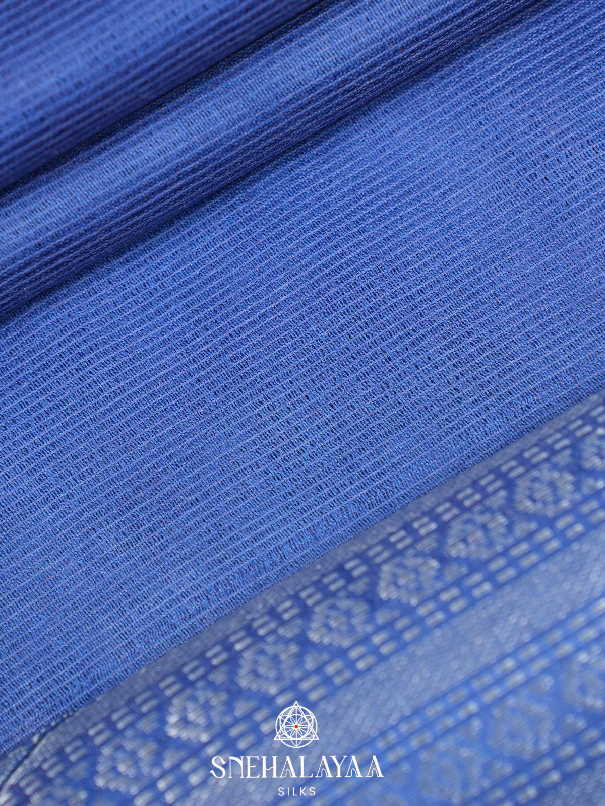 Blue Bamboo Silk Saree