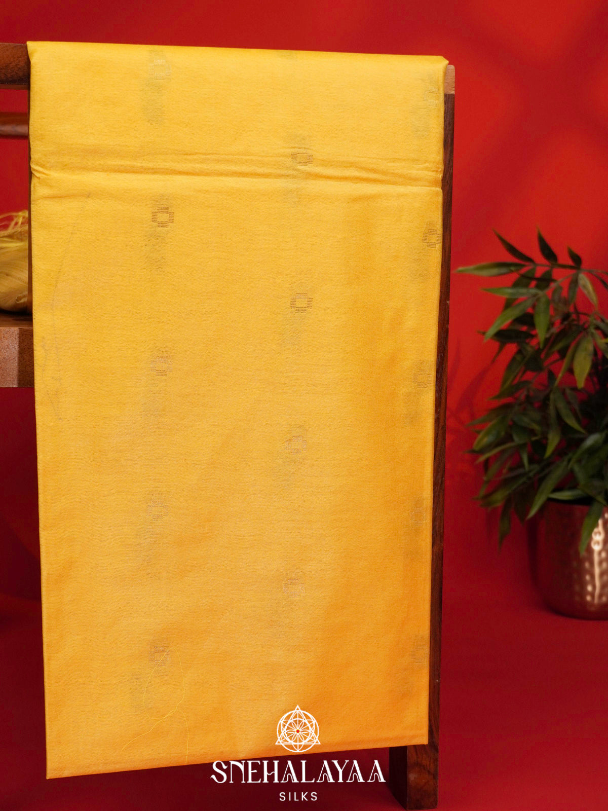 Yellow Bamboo Silk Saree