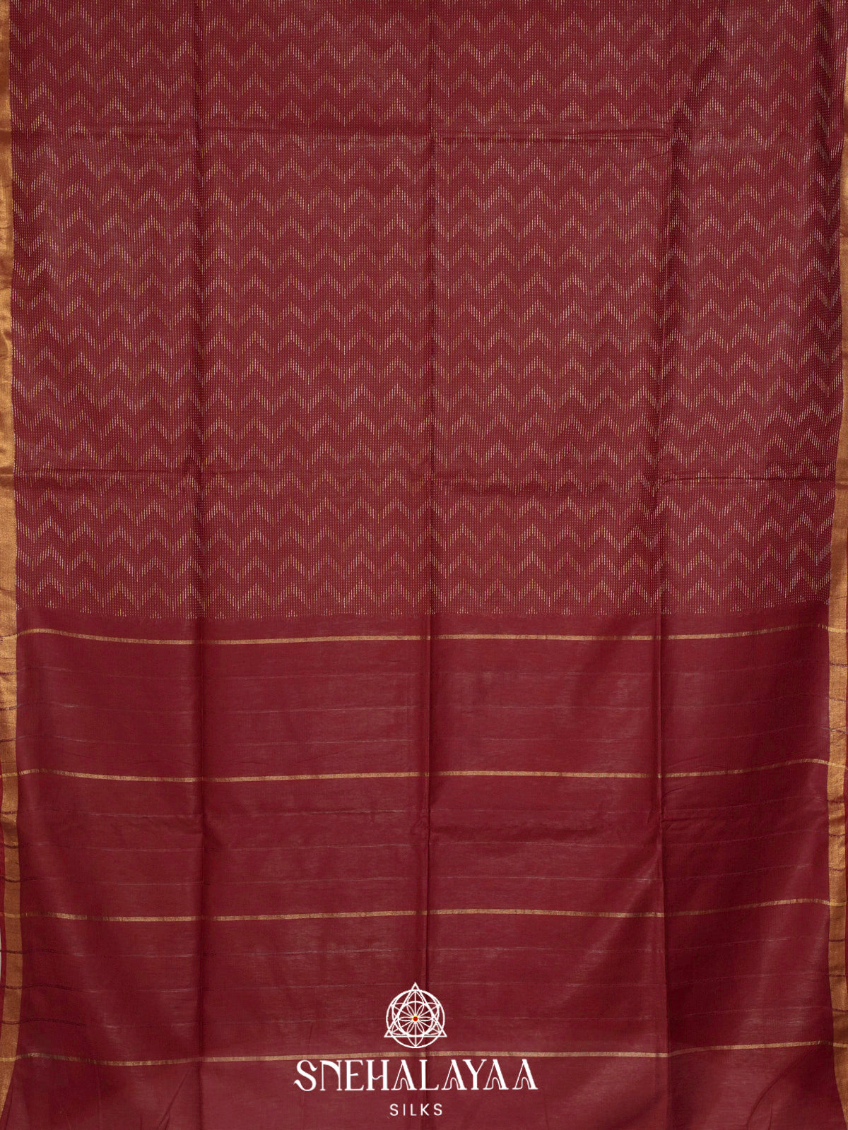 Maroon Bamboo Silk Saree