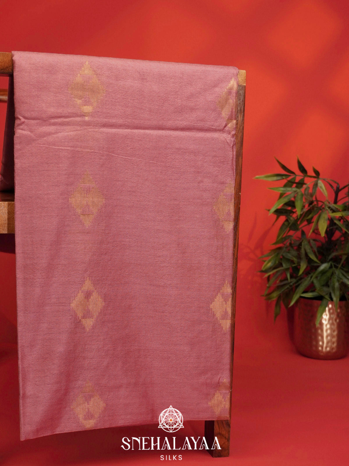 Mauve Bamboo Silk Saree
