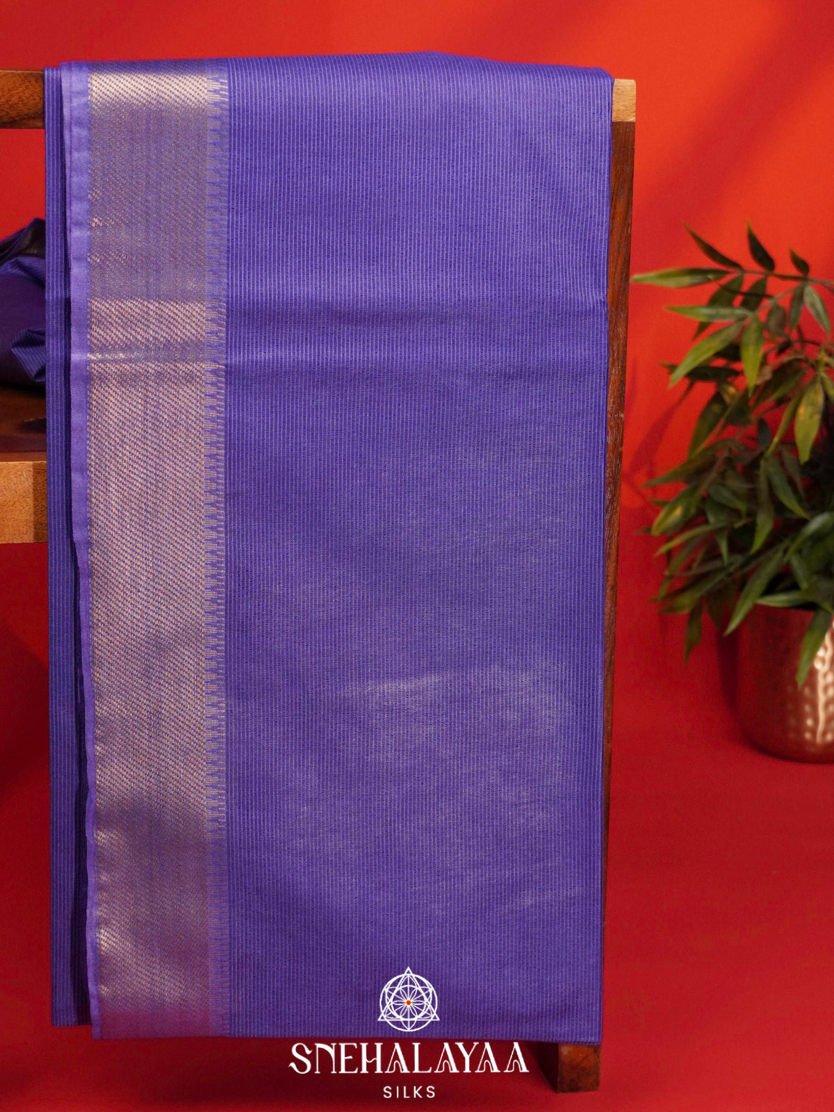 Violet Bamboo Silk Saree