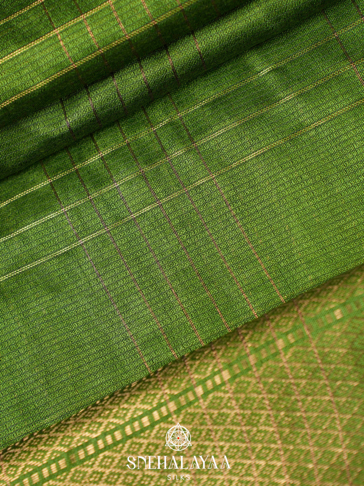 Green Bamboo Silk Saree