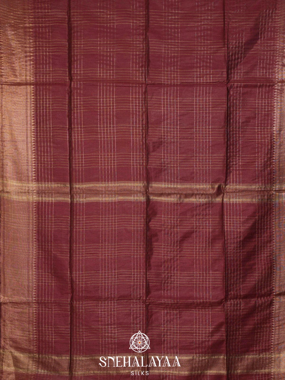 Maroon Bamboo Silk Saree