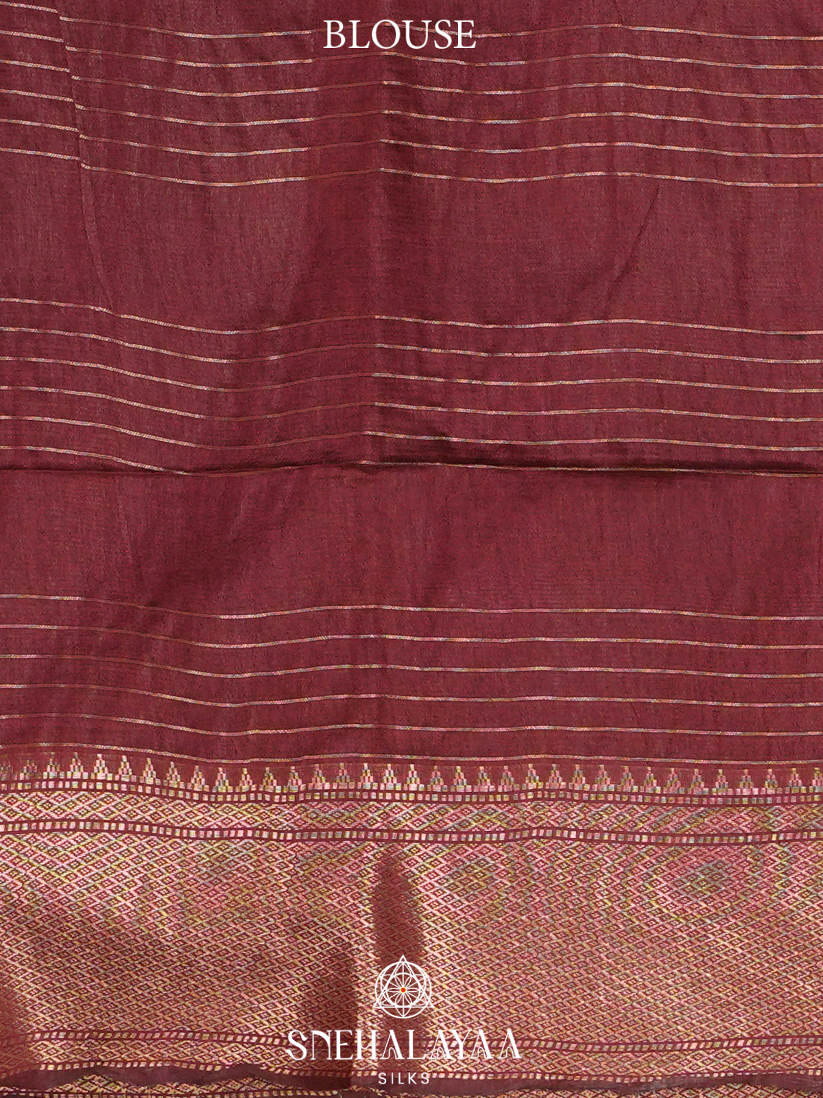 Maroon Bamboo Silk Saree