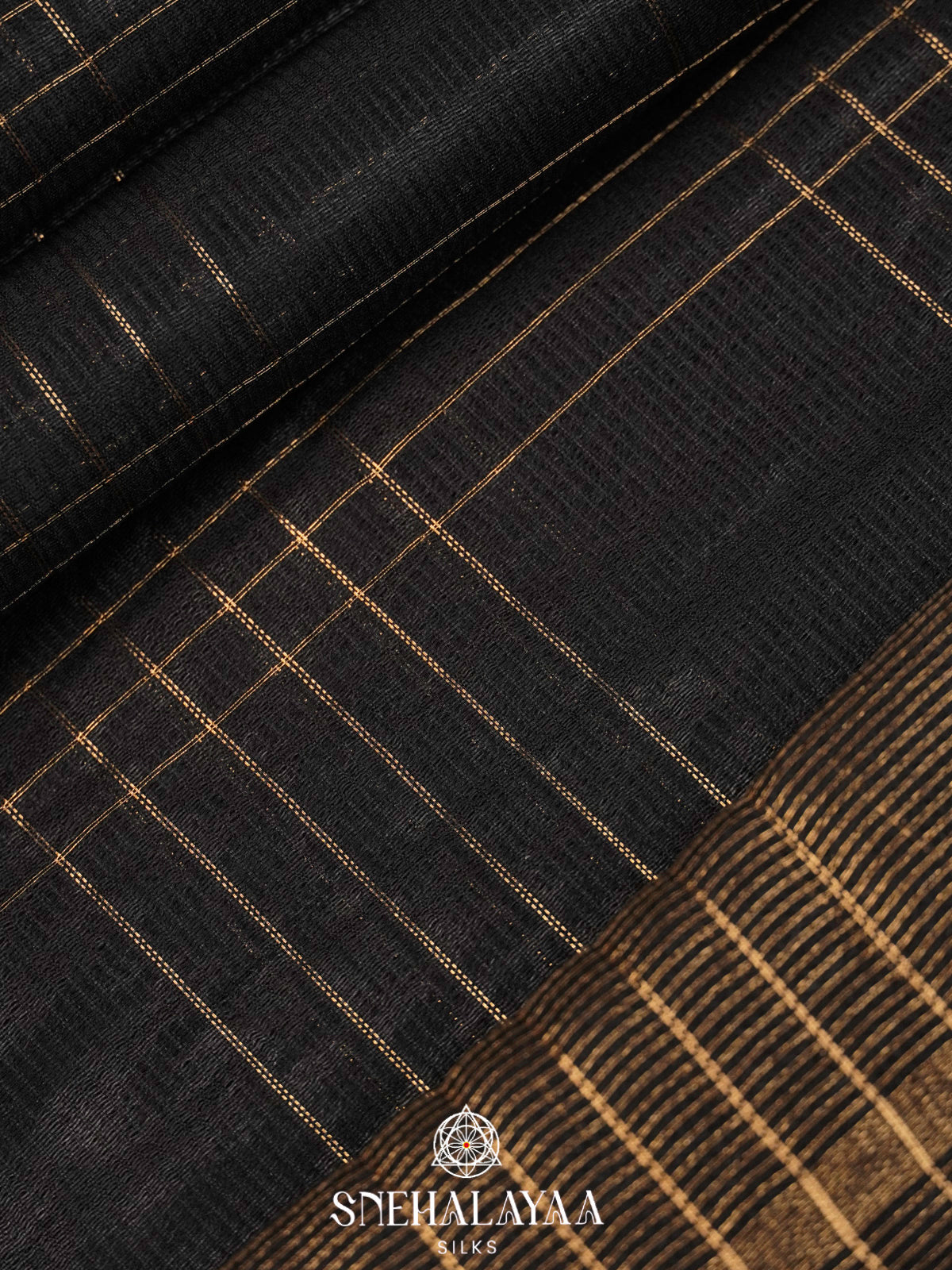 Black Bamboo Silk Saree