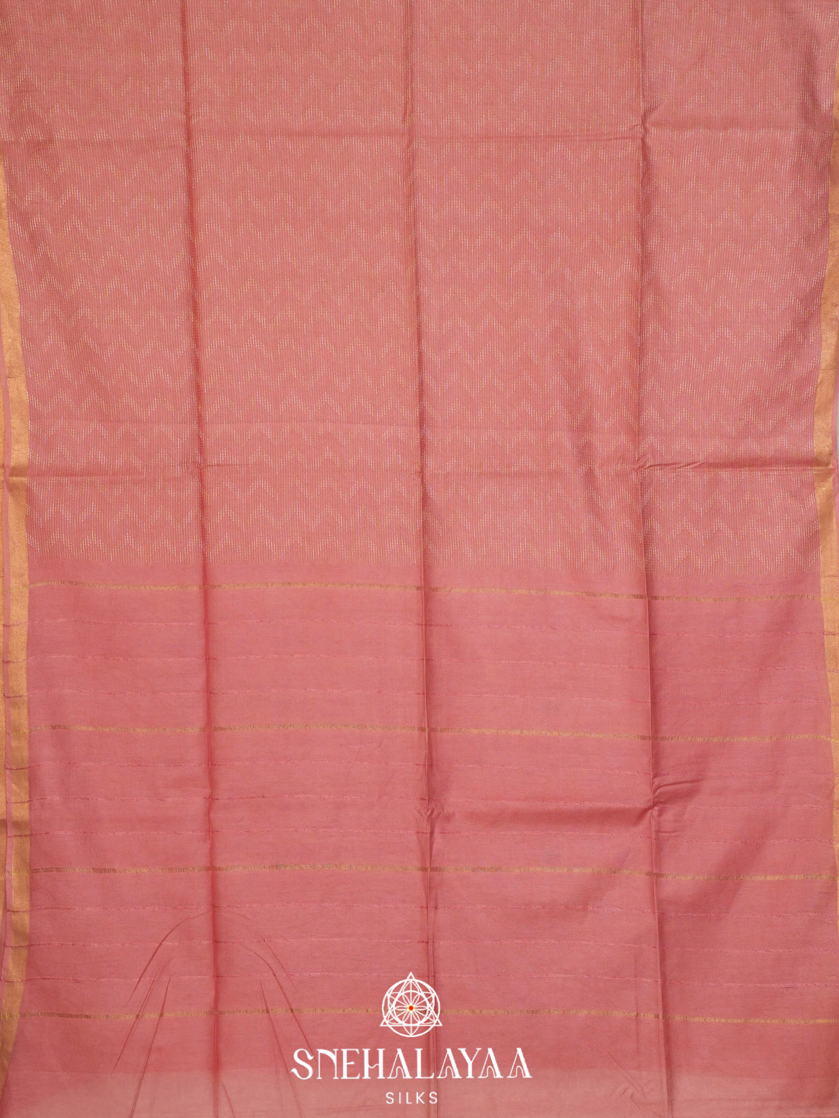 Peach Bamboo Silk Saree