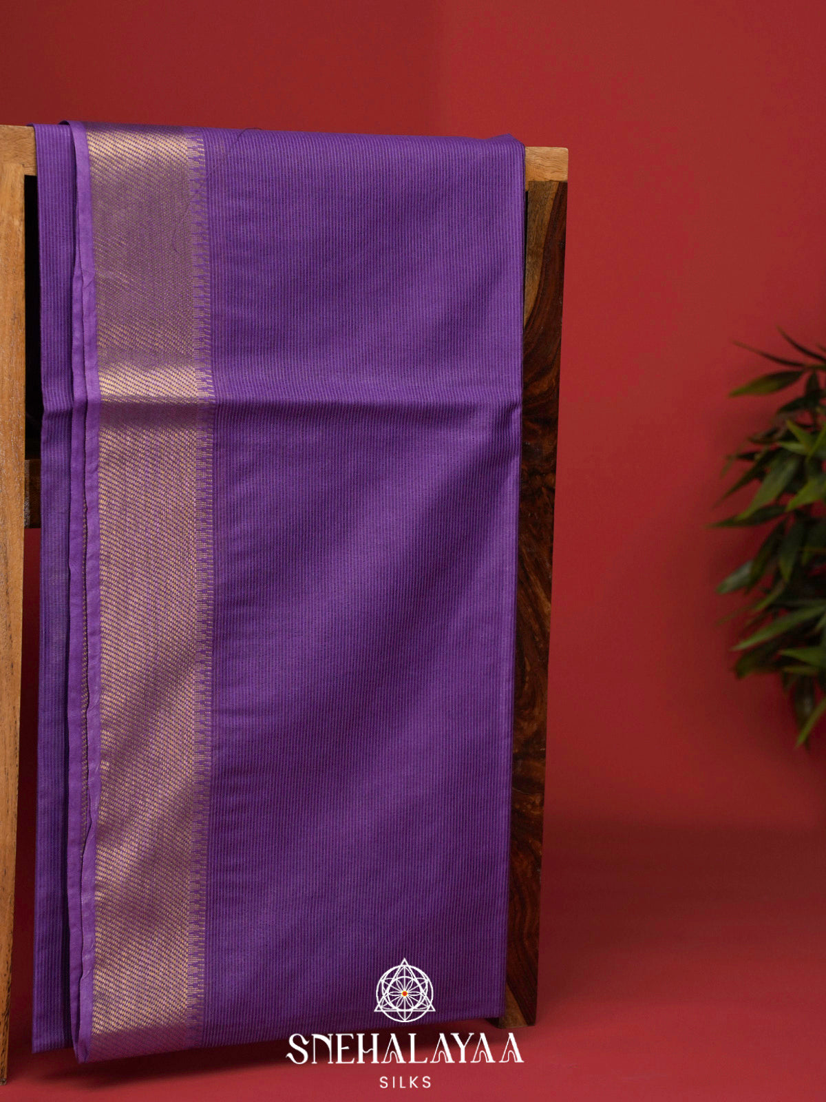 Purple Bamboo Silk Saree