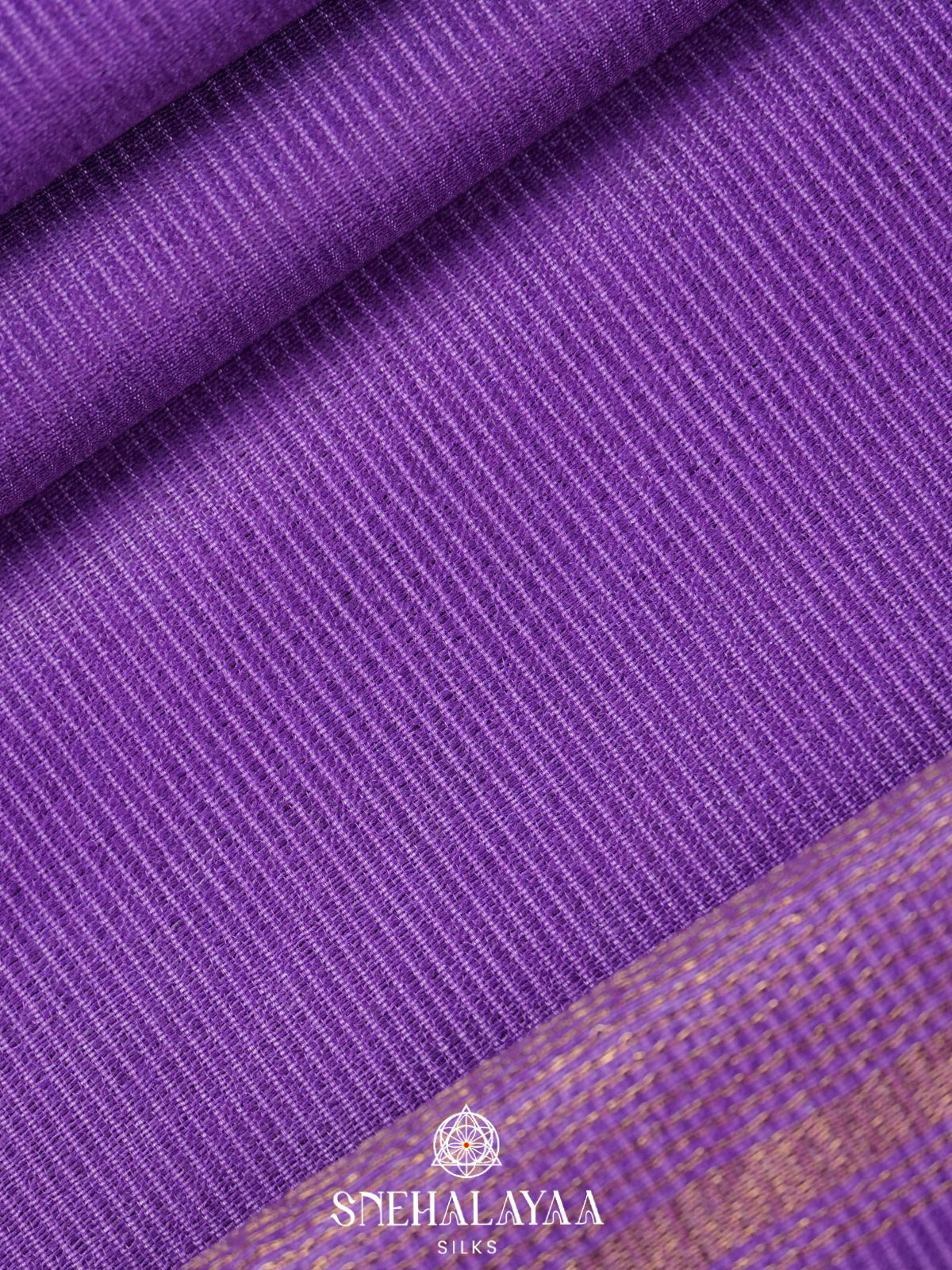 Purple Bamboo Silk Saree