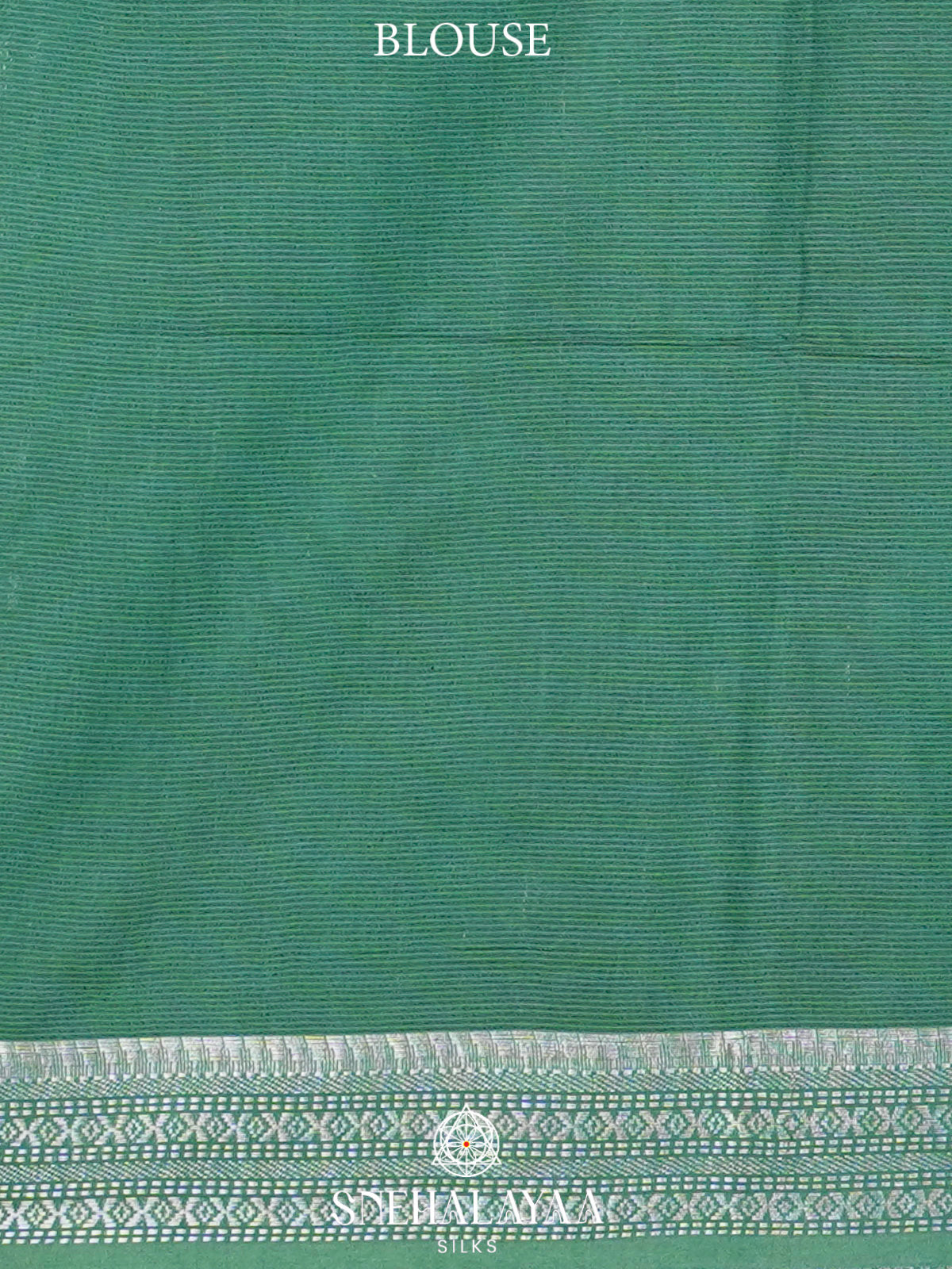 Teal Green Bamboo Silk Saree