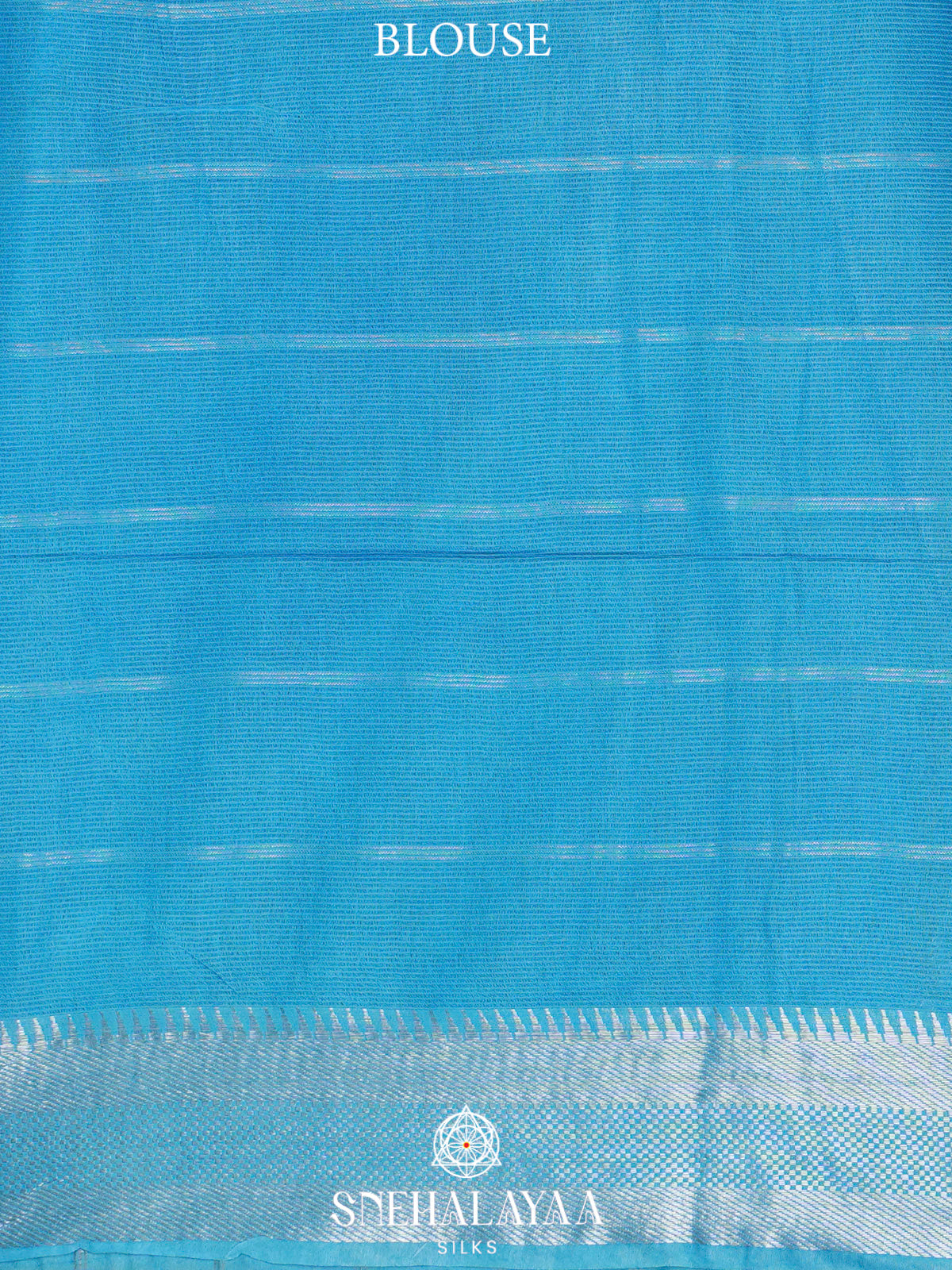 Sky Blue Bamboo Silk Saree
