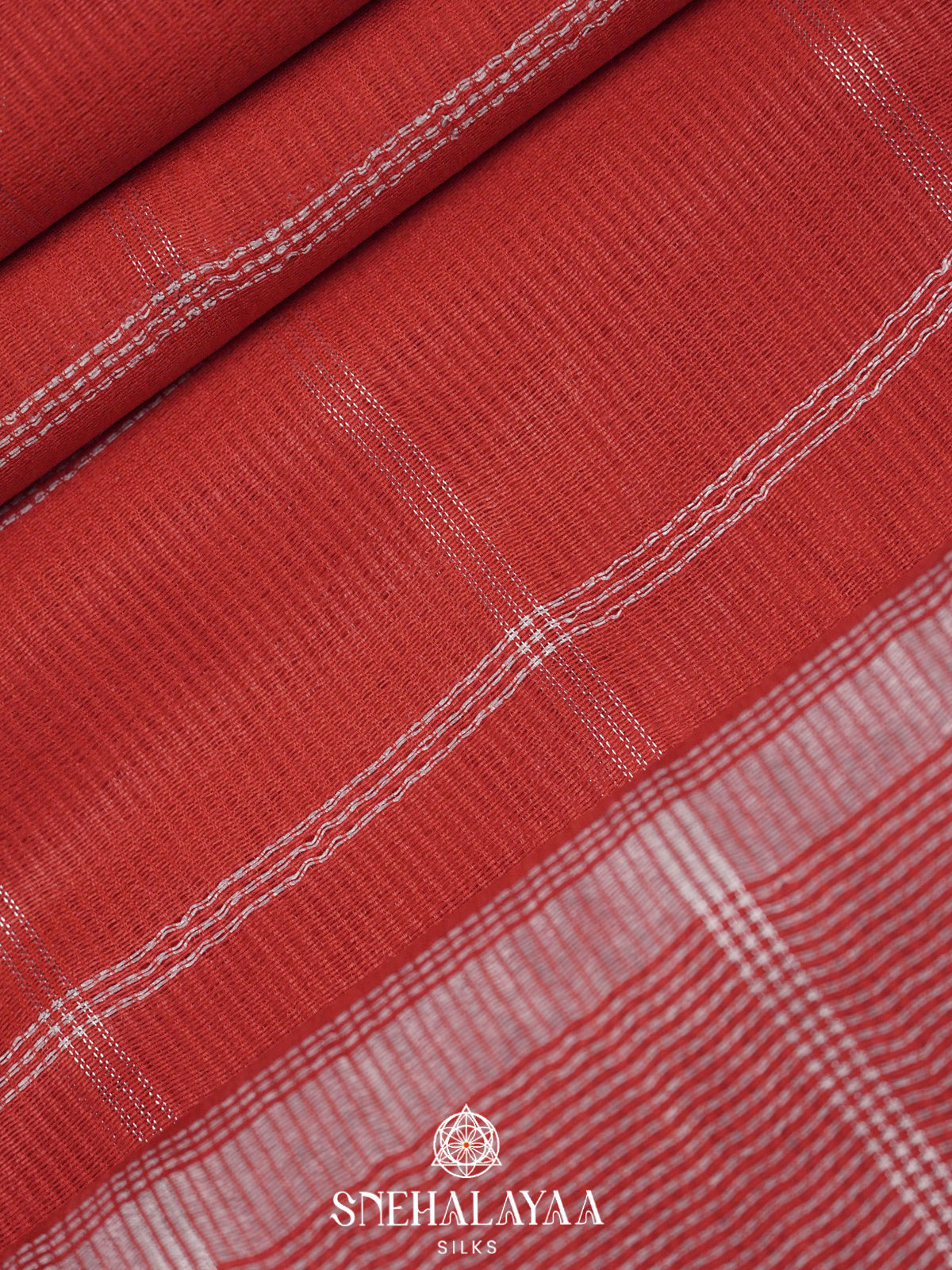 Maroon Bamboo Silk Saree