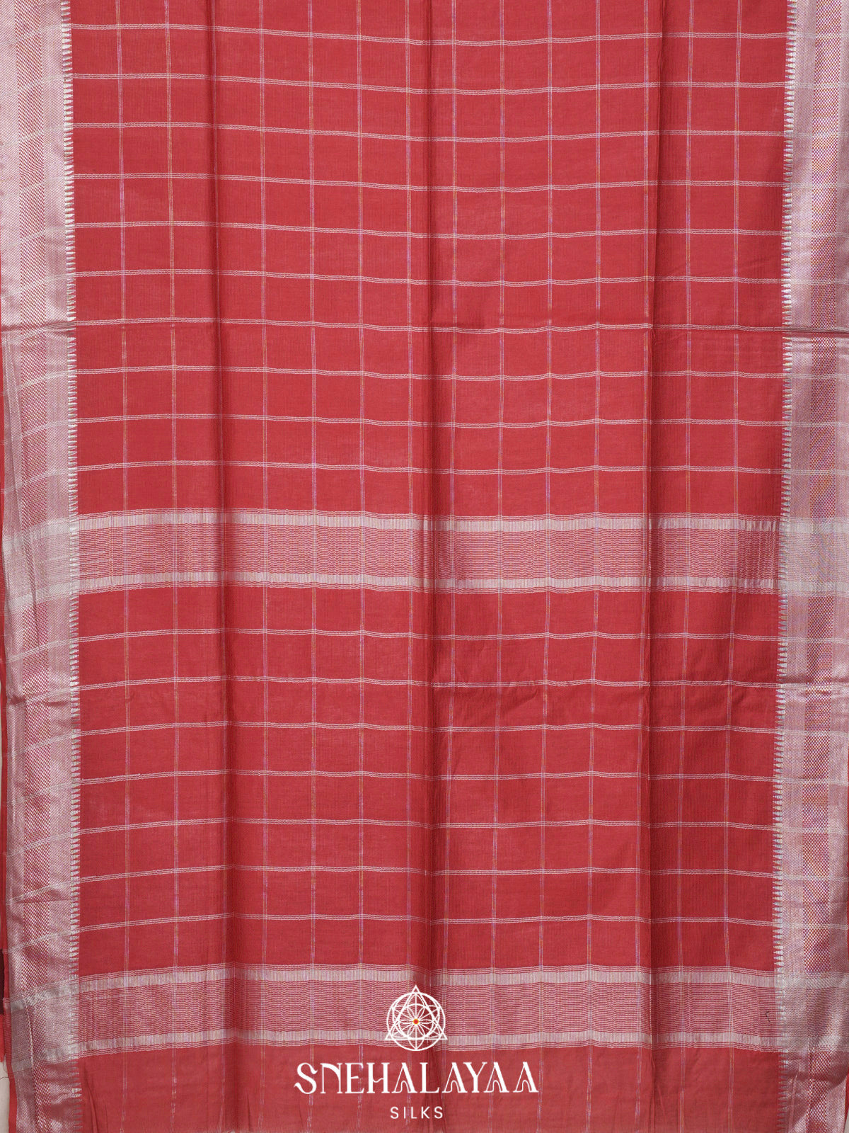 Maroon Bamboo Silk Saree