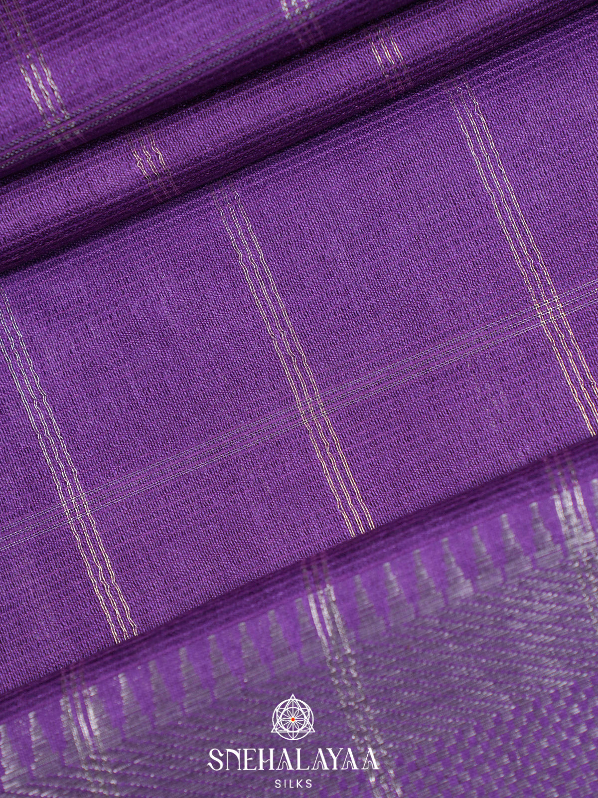 Purple Bamboo Silk Saree