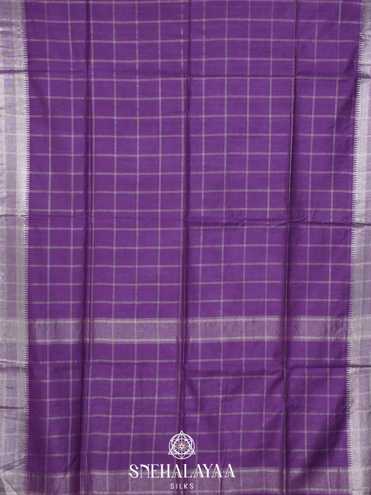 Purple Bamboo Silk Saree