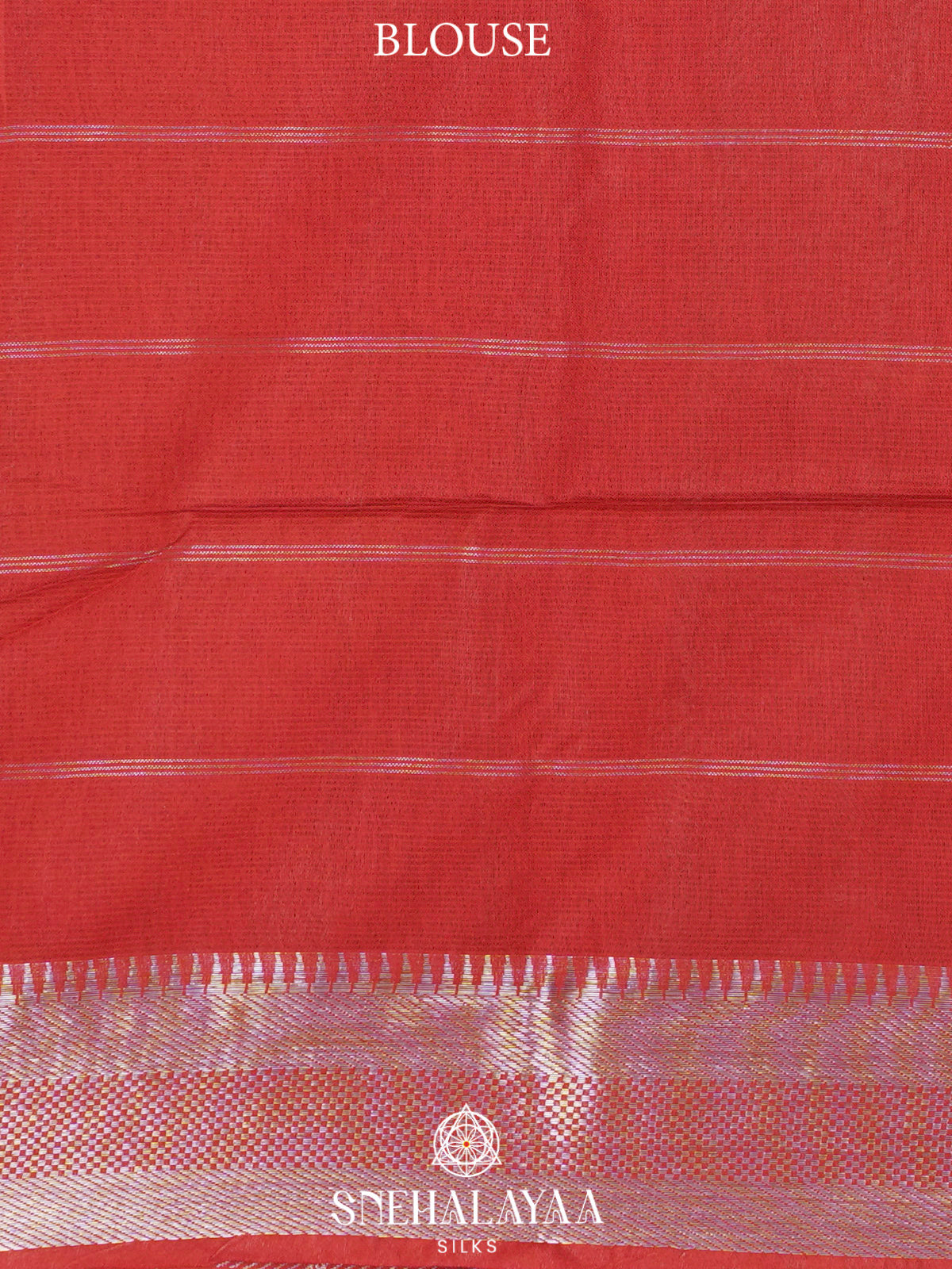 Red Bamboo Silk Saree