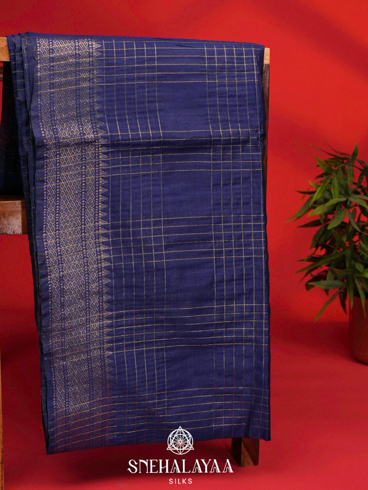 Blue Bamboo Silk Saree