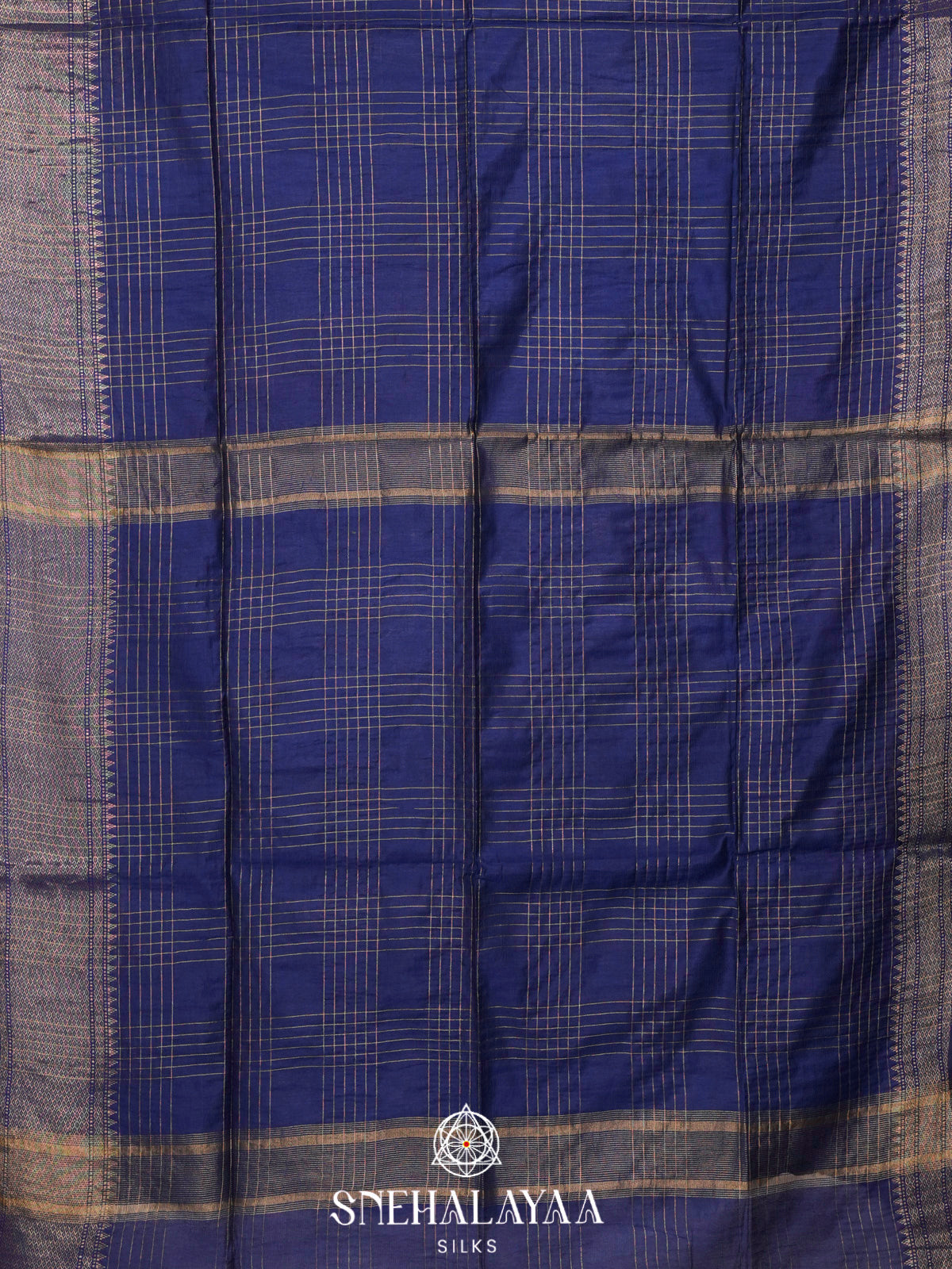 Blue Bamboo Silk Saree