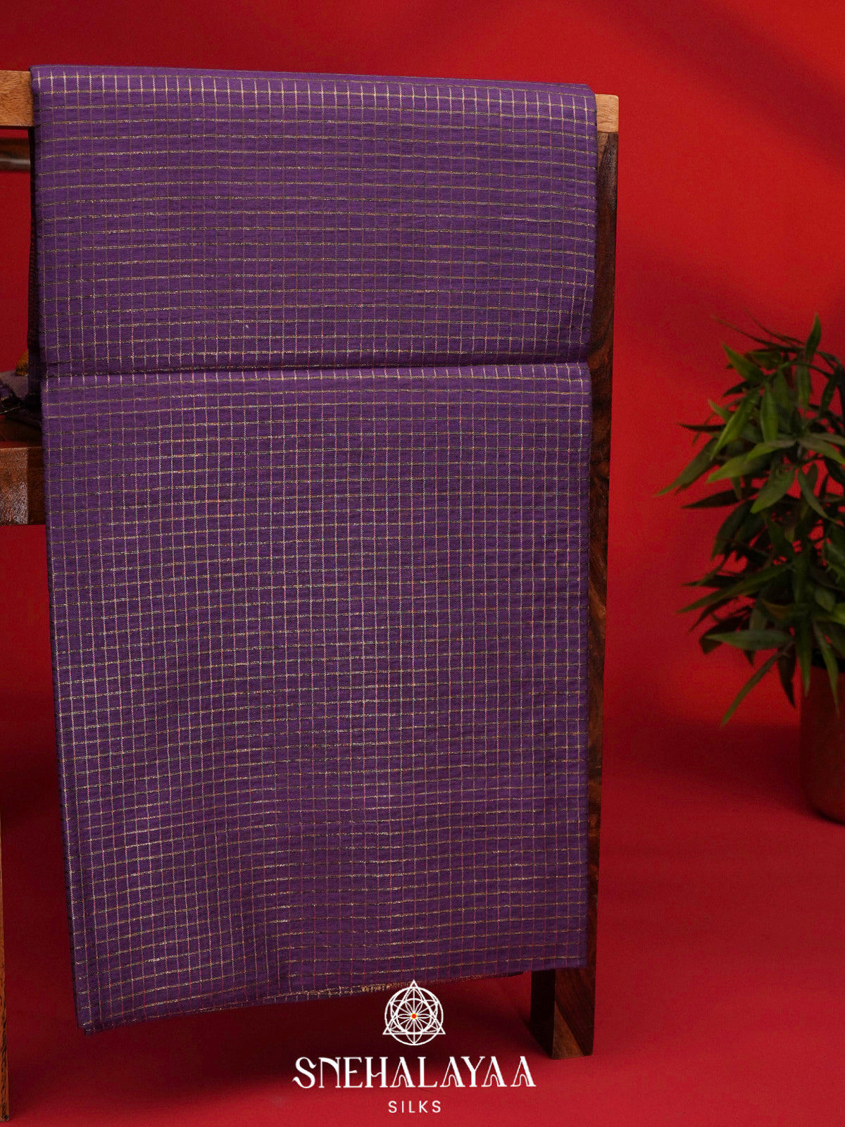 Purple Bamboo Silk Saree