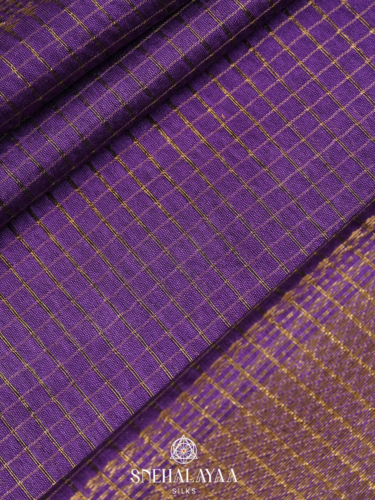 Purple Bamboo Silk Saree