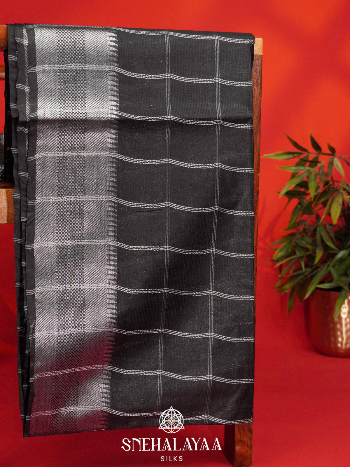 Black Bamboo Silk Saree