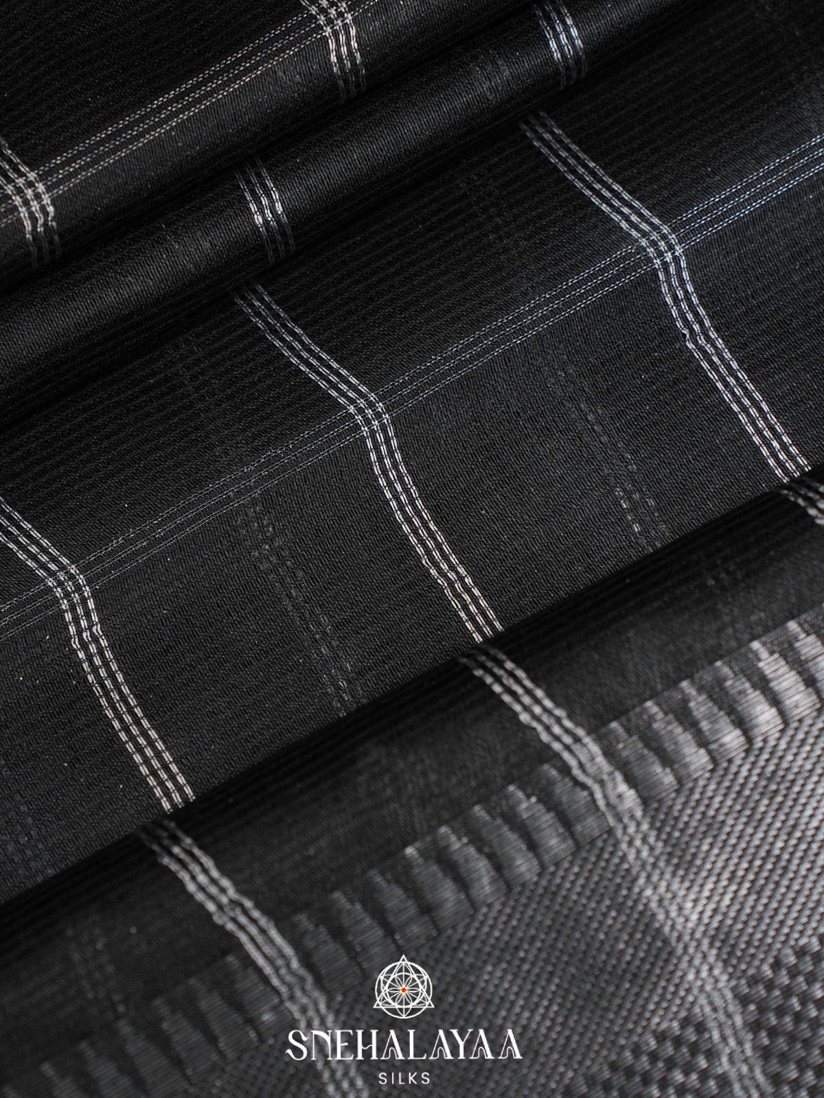 Black Bamboo Silk Saree