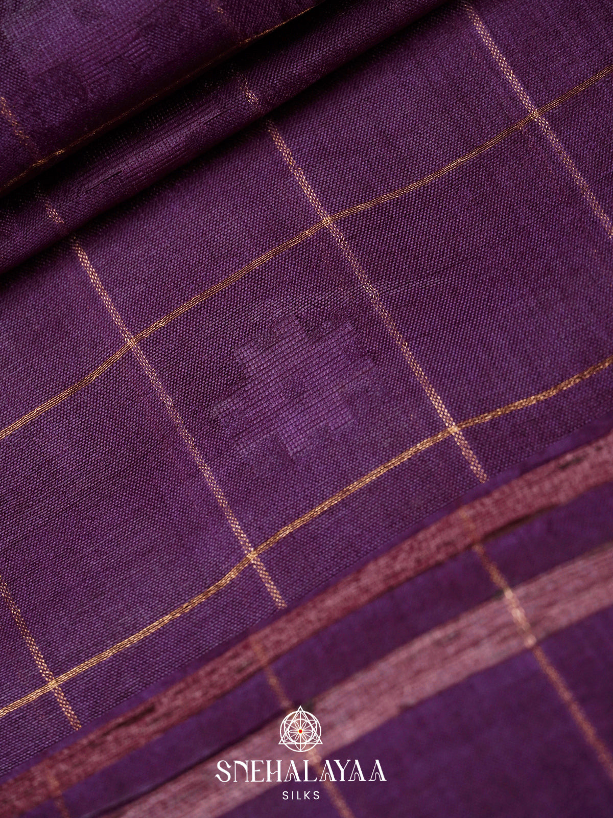 Purple Tussar Silk Saree