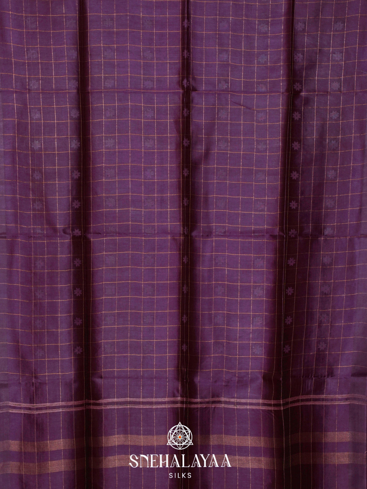 Purple Tussar Silk Saree