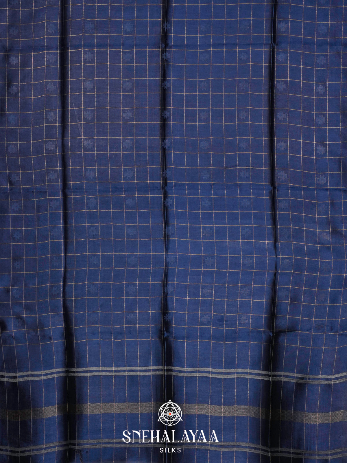 Blue Tussar Silk Saree