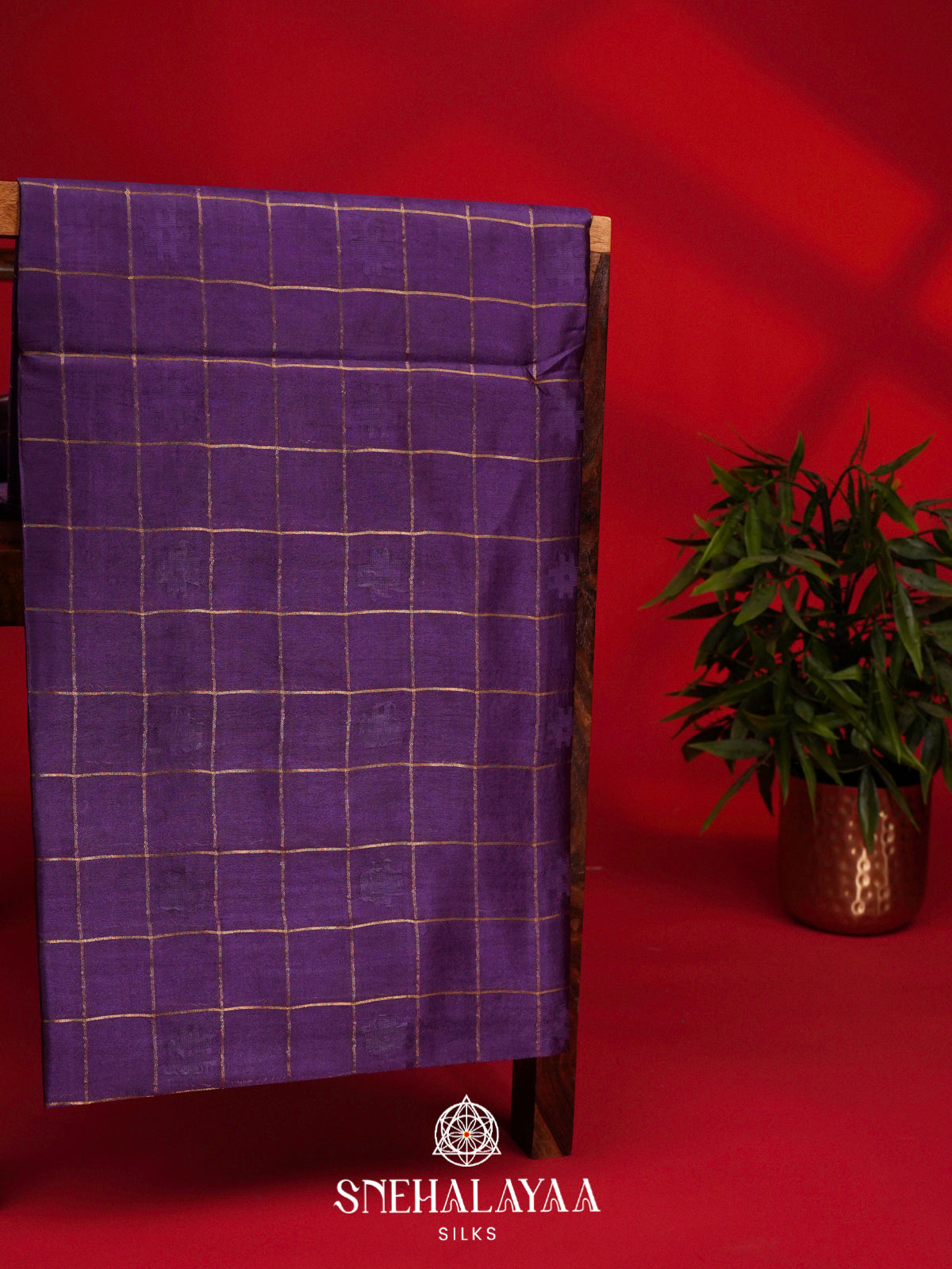 Violet Tussar Silk Saree
