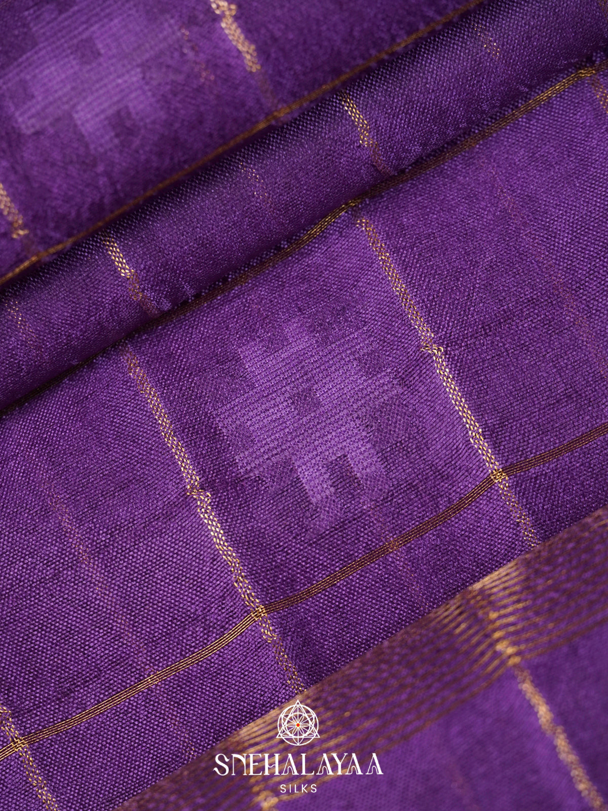 Violet Tussar Silk Saree