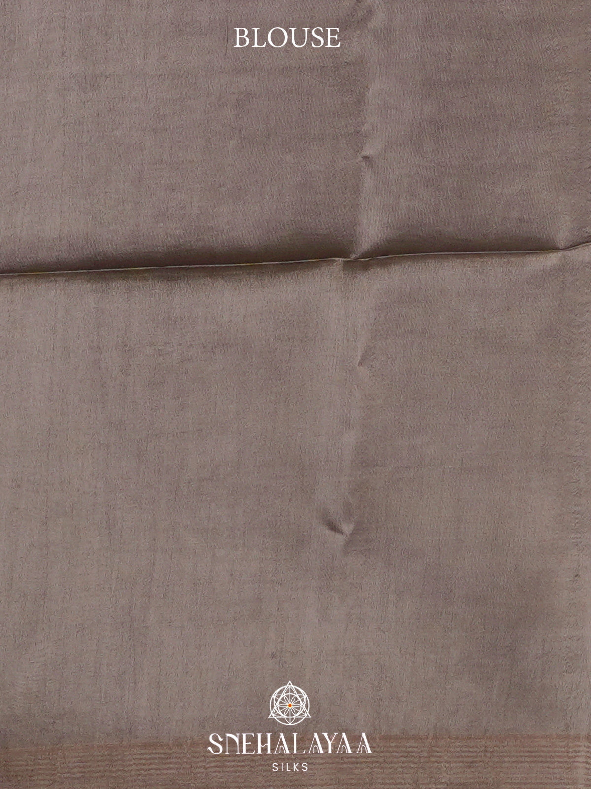 Taupe Tussar Silk Saree
