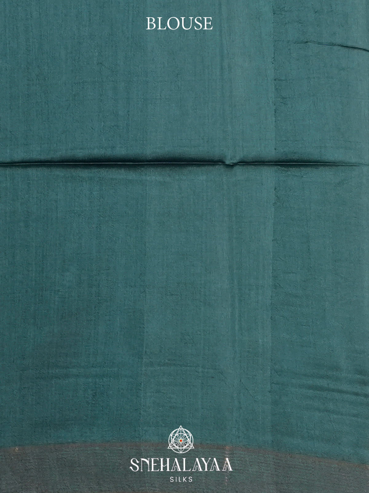 Teal Blue Tussar Silk Saree