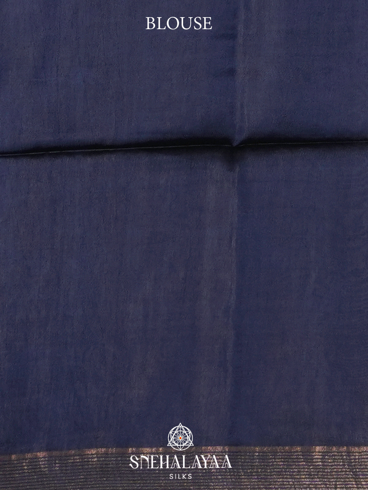 Navy Blue Tussar Silk Saree