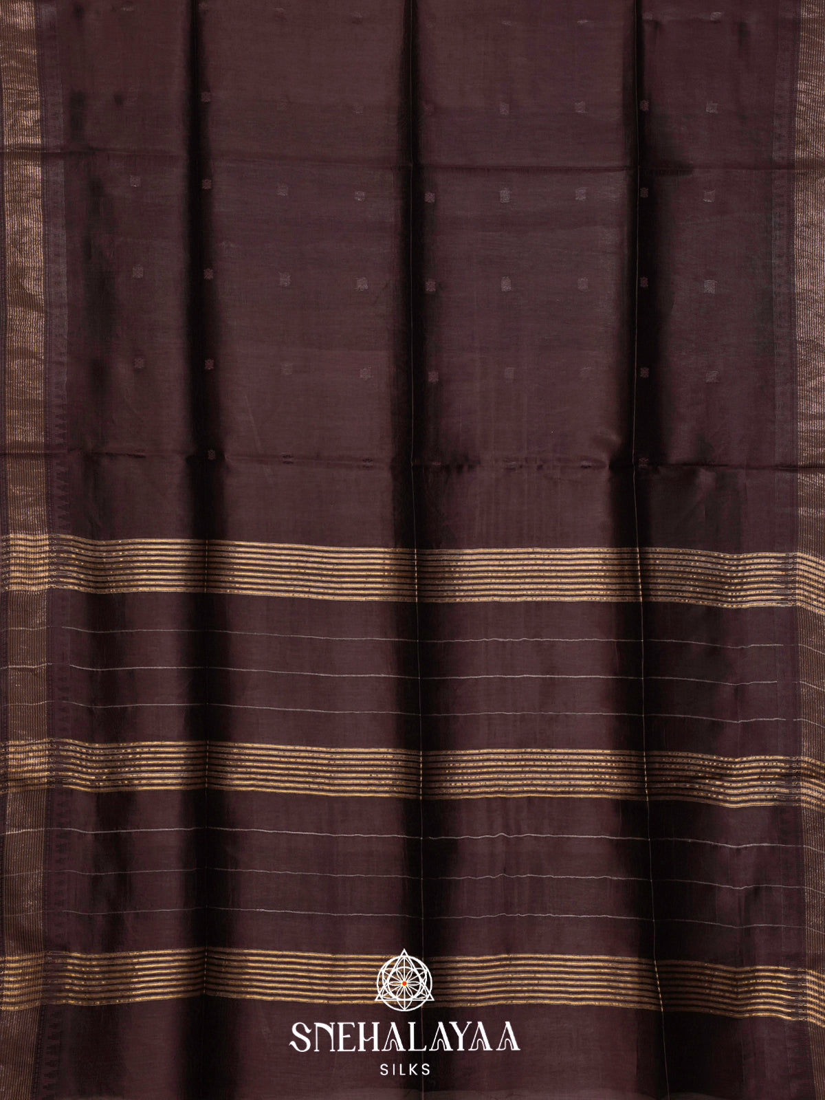 Coffee Brown Tussar Silk Saree