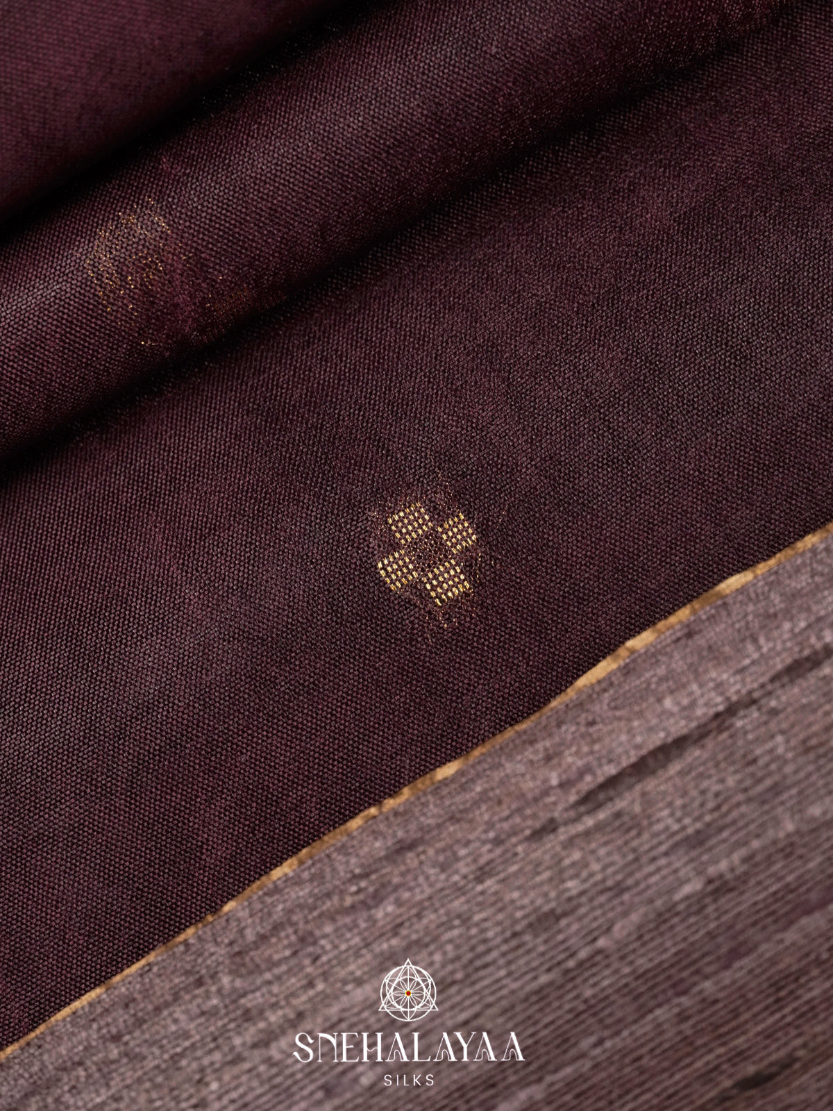 Coffee Brown Tussar Silk Saree