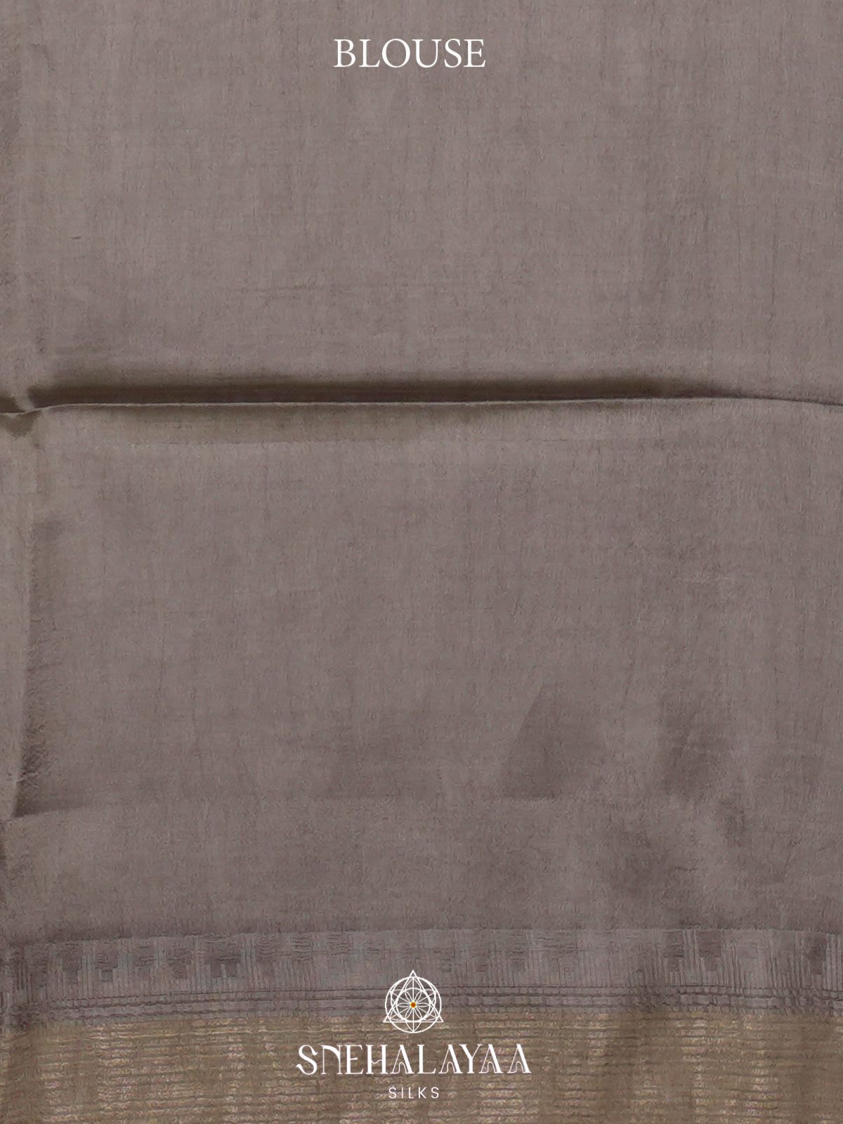 Taupe Tussar Silk Saree