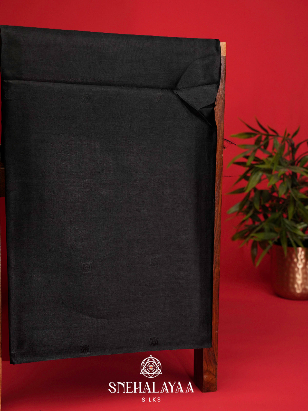Black Tussar Silk Saree