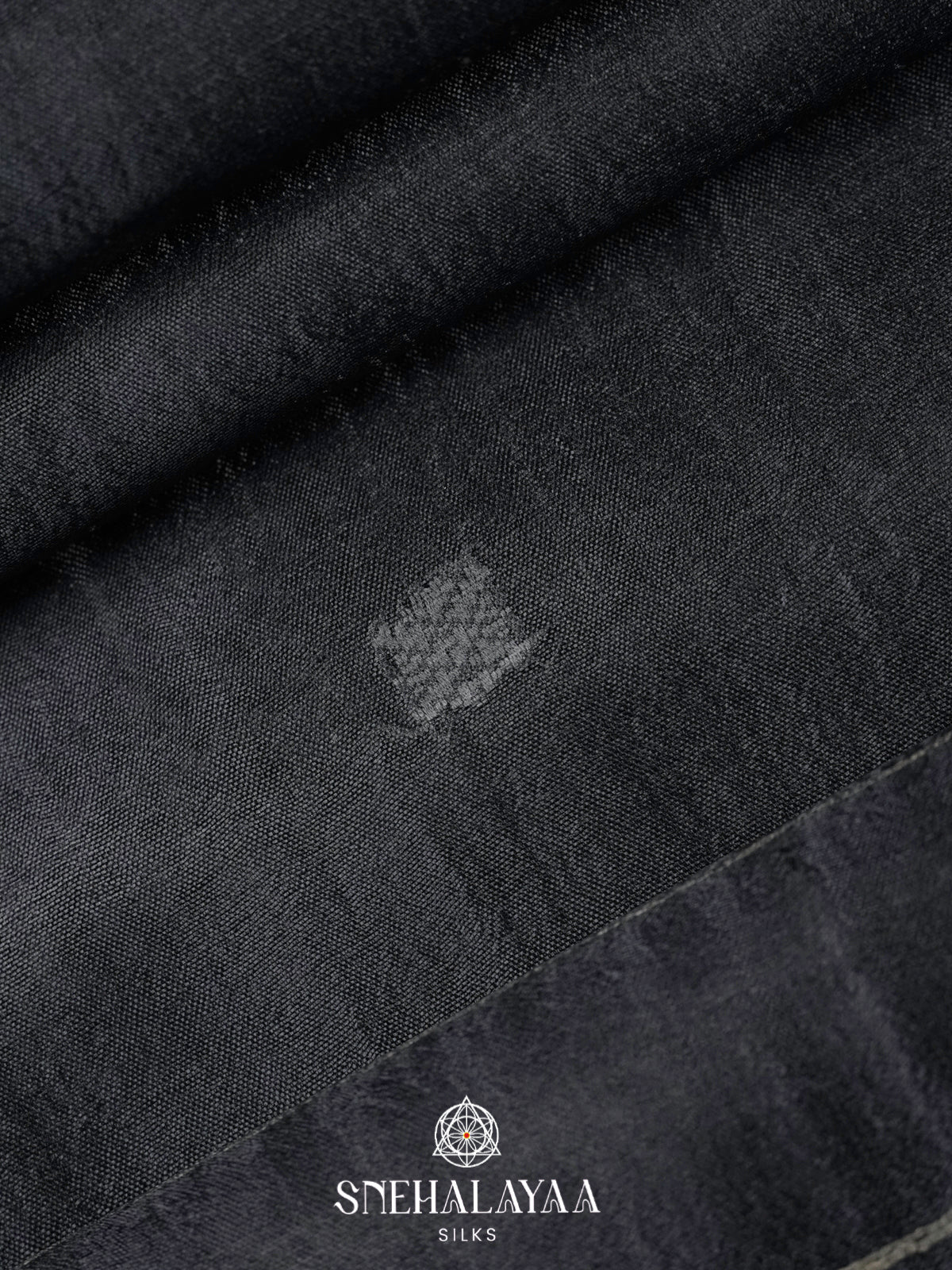 Black Tussar Silk Saree