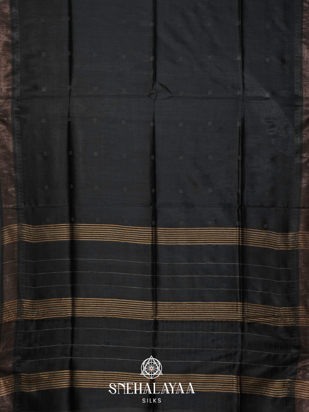 Black Tussar Silk Saree