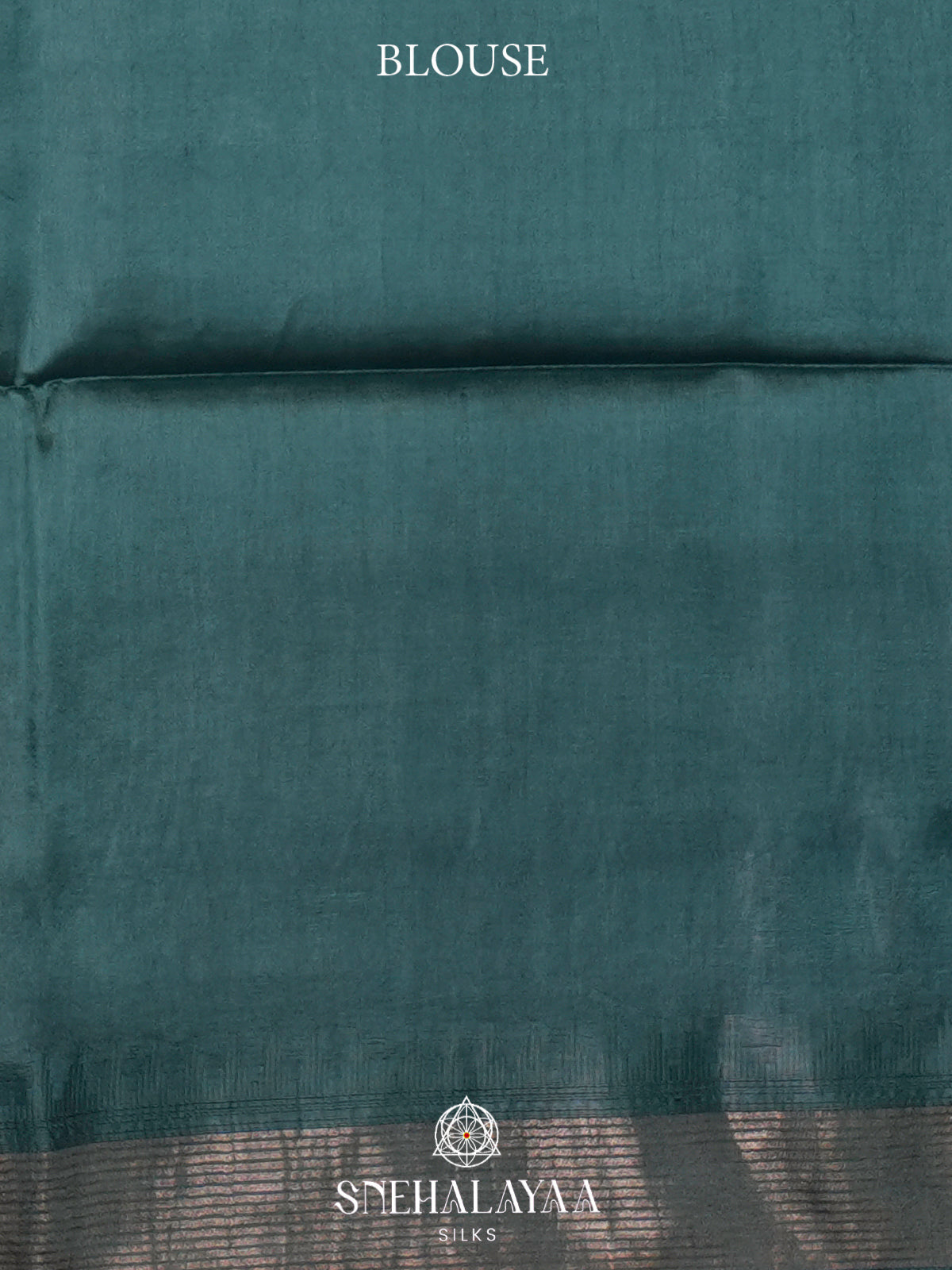 Teal Blue Tussar Silk Saree