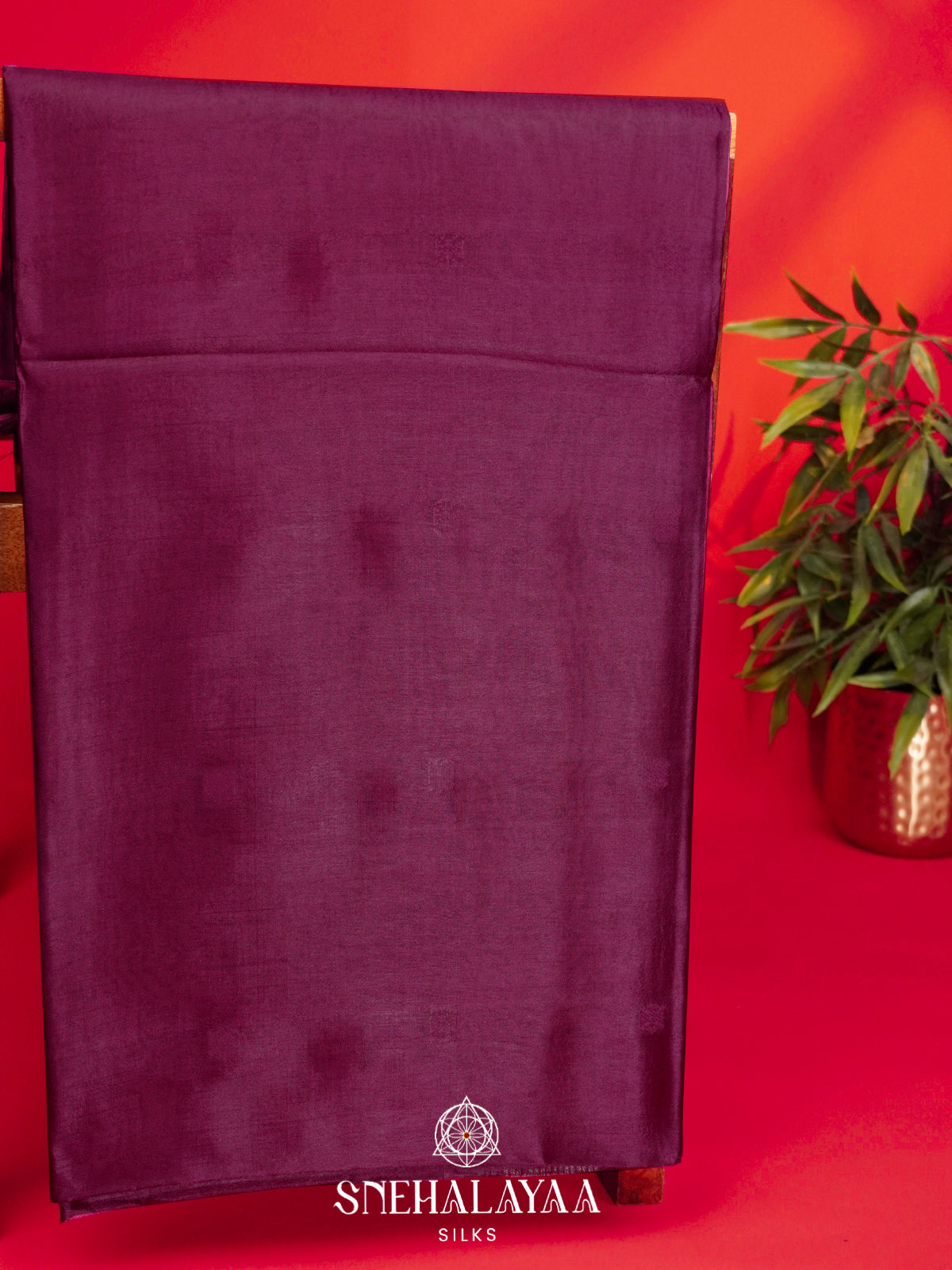 Royal Plum Tussar Silk Saree